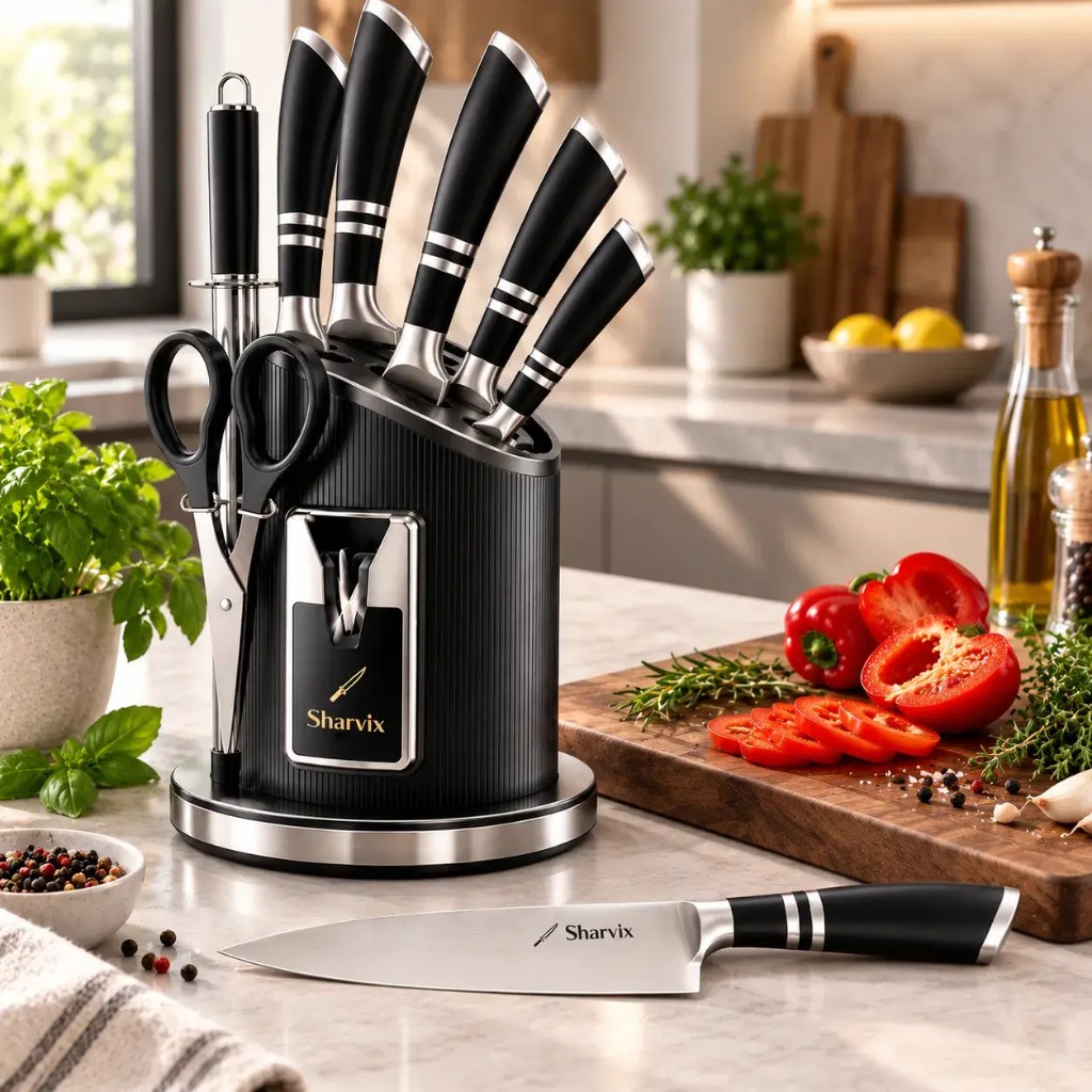 Sharvix complete 8-piece professional knife set