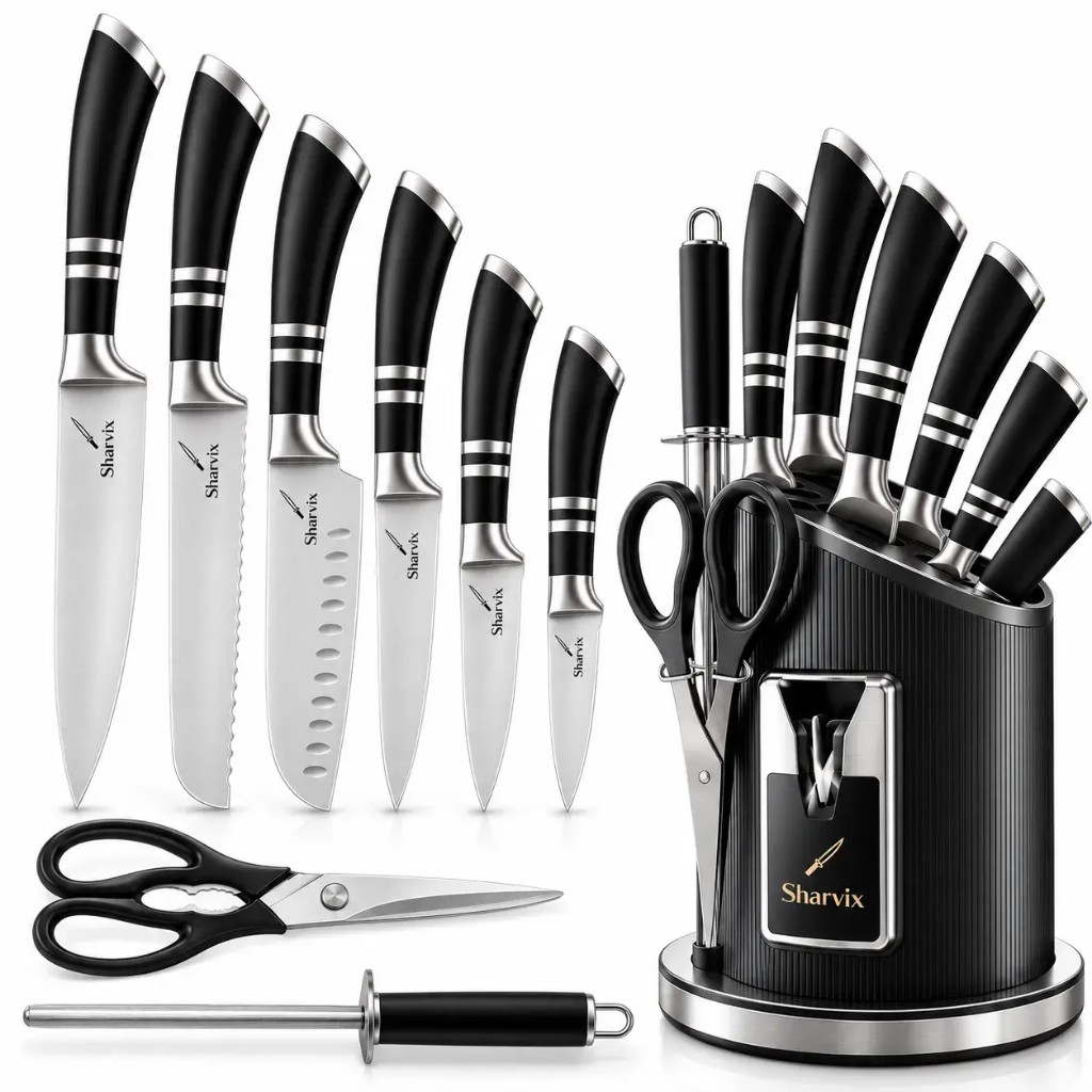 Complete Sharvix 8-piece knife set